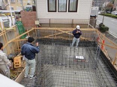 配筋検査中
